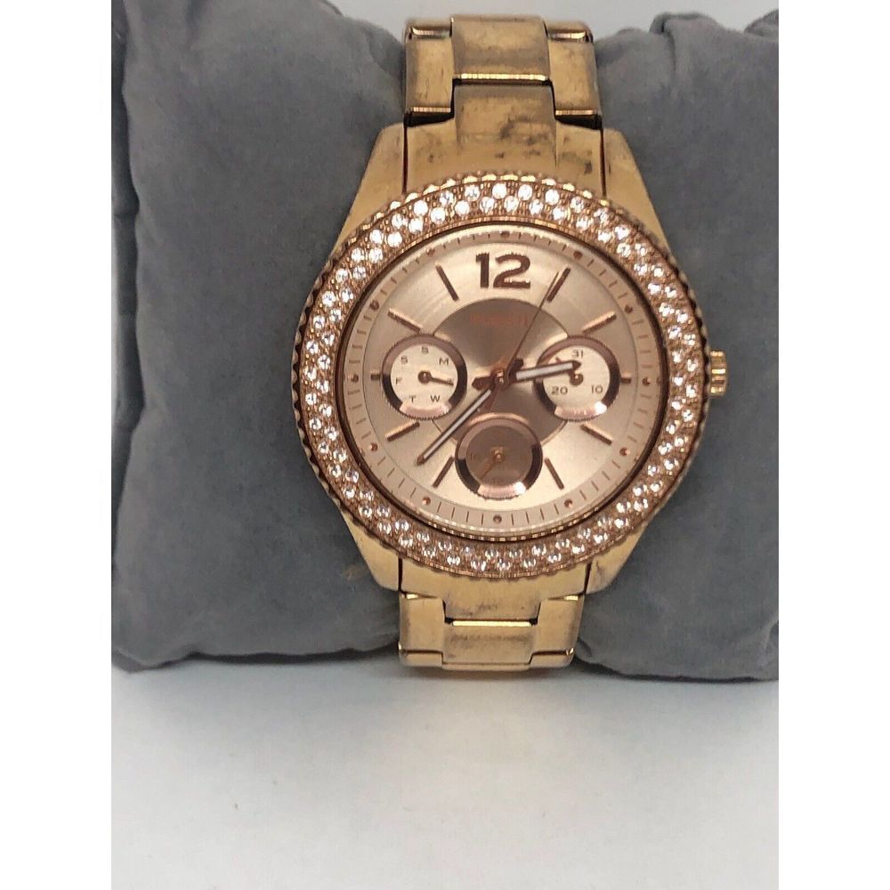 Fossil ES3590 Women's Stainless Steel Analog Rose Gold Dial Genuine Watch GKG2